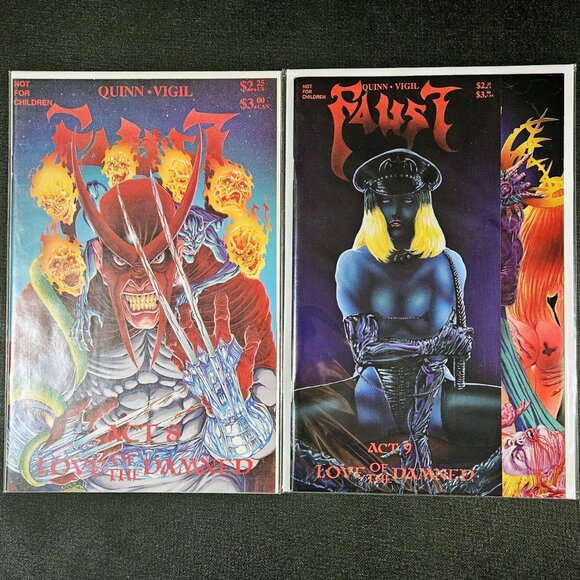 Faust 9-Book Lot 1st Printings 🔑 issues (1988-1995) Tim Vigil Northstar/Rebel - Picture 4 of 13